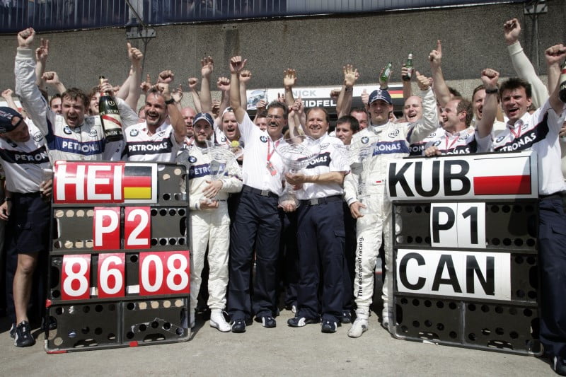 Sunday, June 8, 2008 Canadian Grand Prix Montreal: The BMW Sauber F1 Team celebrate their One Two victory.