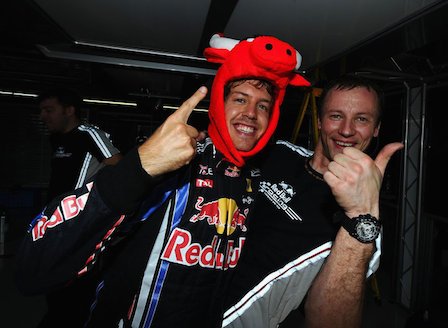 Sebastian Vettel on pole position of the 2013 Brazilian GP (Courtesy: Red Bull Racing)