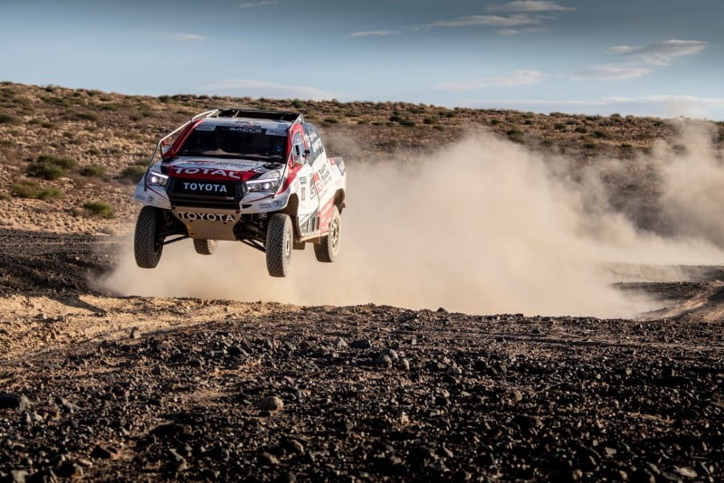Fernando Alonso tests Toyota's Dakar Rally Hilux Car in South Africa