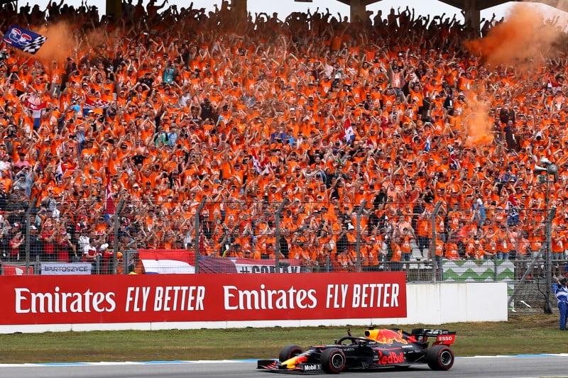 Max Verstappen master class wins the 2019 German Grand Prix for Red Bull Racing in front of a sell out crowd including Dutch fans