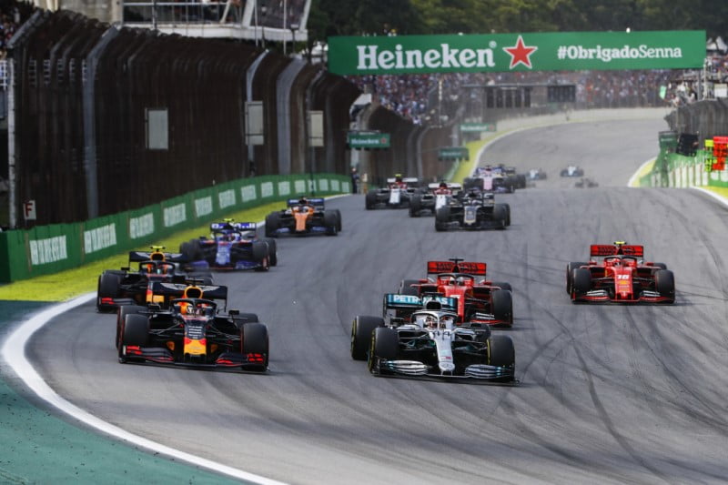 Max Verstappen entertains and pulls off a bold overtaking move on Lewis Hamilton in the 2019 Brazilian Grand Prix at Interlagos