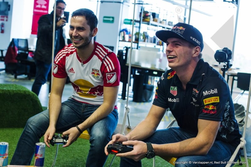 Red Bull's F1 driver Max Verstappen plays FIFA in his free time.