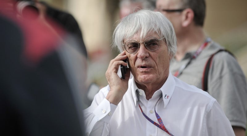 F1's former Ringmaster Bernie Ecclestone walking around the paddock at a Grand Prix. He would've reacted differently to the corona-virus scare.
