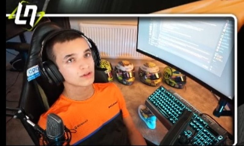 Lando Norris plays F1 over Twitch as the fans enjoy his obsession