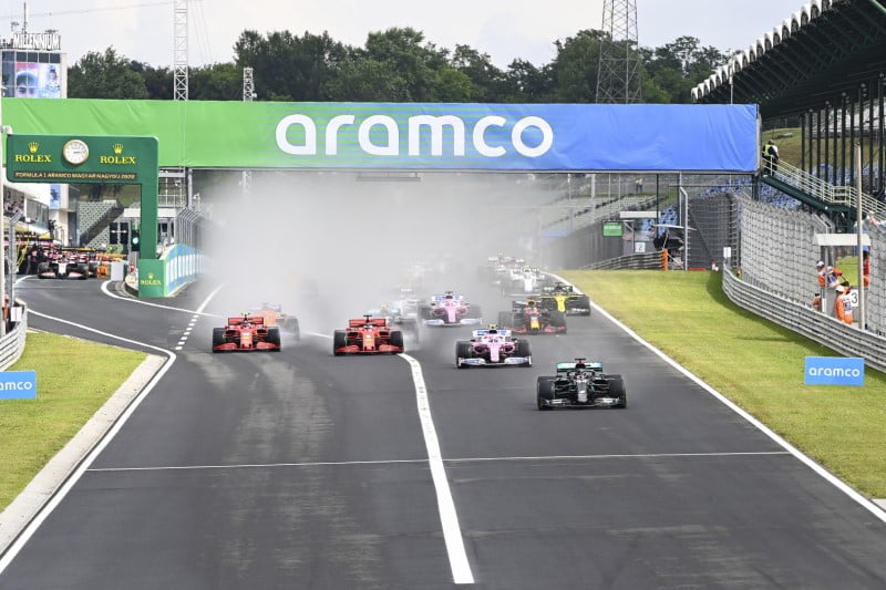 2020 Hungarian GP - pre-race drama, start and opening laps