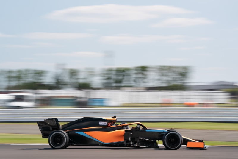 Jehan Daruvala at the Mclaren F1 test at Silverstone (credit: Nick Dungan)